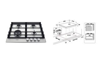 Plynová varná deska Whirlpool GMWL 628/IXL