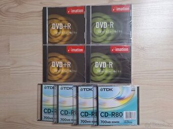 CD R + DVD R - CD recordable 8 kusů - NOVÉ