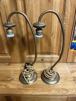 Prodám dvě mosazné lampy