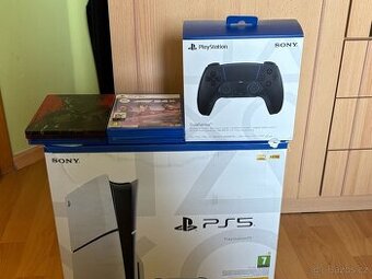 PS5 Slim 2 Dualsense ovladače a 4 hry