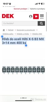 Hřeb do oceli Hilti X-S B3 MX 3×14 mm 240 ks