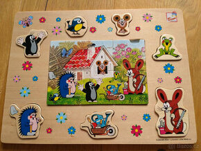 Vkládačka, puzzle (krteček)