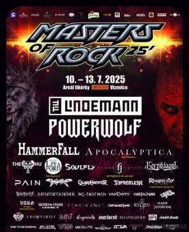Vstupenka Masters of Rock 2025 (celofestivalová)