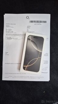 Nový iPhone 16 PRO 128gb Titanium silver