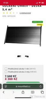 Solarní ohřev bazenu