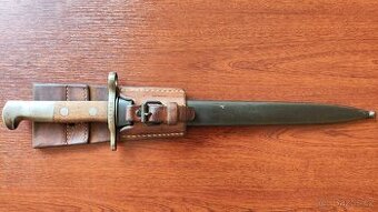 Švýcarský bajonet SCHMIDT-RUBIN M1918 s pochvou a závěsníkem
