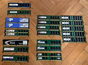 Paměti RAM do PC, typu DDR, DDR2 a DDR3, uvedená cena je za - 1