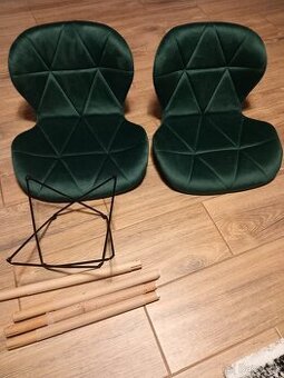 Sametové jídelní židle