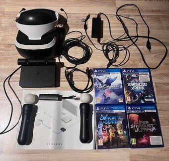 PSVR V2 + PS kamera V2 + PS ovladače a hry PS4 PS5