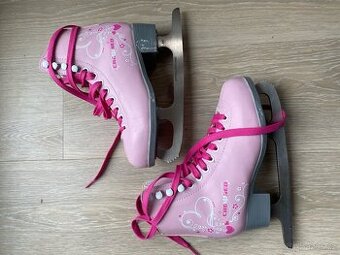 Dětské brusle 33/3 růžové dívčí.