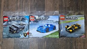 3 LEGO Speed Champions McLaren Elva Lamborghini Huracán a F1