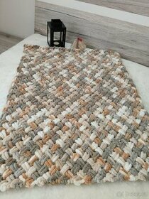 Pletená dětská deka hnědá mix