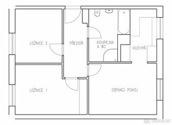 3+1, 58 m2, ul. 5.května, Ledeč nad Sázavou, 2.patro