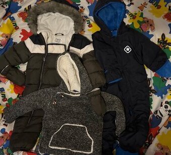 Kombinézy + bundička, cena za vše