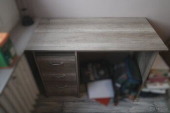 Psací stůl DOMINIK - dub sonoma, se šuplíky, dětský