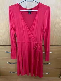 Dámské červené šaty zn.S/M, zn.H&M, NOVÉ