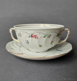 Elegantní porcelánový šálek s podšálkem od Seltmann Weiden