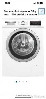Nepoužitá pračka  BOSCH WUU28T62BY Serie 6