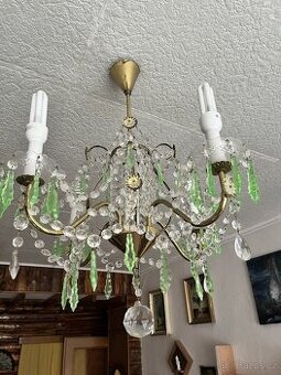 Křišťálový čtyřramenný lustr