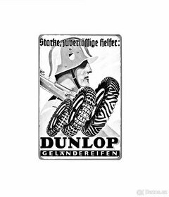 plechová cedule - Dunlop: terénní pneumatiky - 1