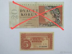 Staré ČSR bankovky