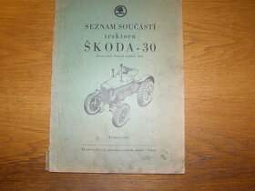 Prodám katalog dílů traktoru Škoda 30 z roku 1948. - 1