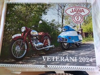 Veterán kalendář motorka moped 2024