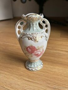 Vázička, porcelán, Royal Dux Bohemia, zdobená