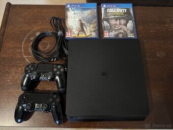 Ps4 Slim 1tb + 2x dualshock4 + 2 hry