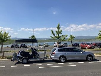Přívěs na motorku + autostan + kanoe, kajak - 1
