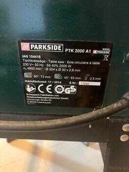 Parkside stolní pila