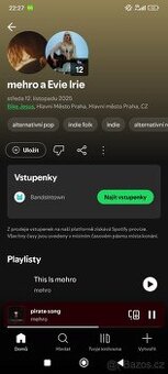 Merho cena za vstupenku 500Kč mám 2 ks