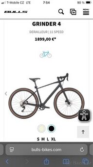 Gravel kolo na GRX - 11 kolco -L rám