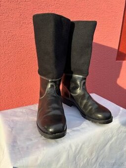 Boty koženofilc zateplené