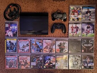 PLAYSTATION 3 500GB, DVA OVLADAČE A HRY