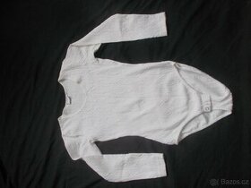 Bílé body s vymačkávaným vzorem vel.S