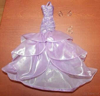 Šaty a doplňky od Barbie Gala Lavender Daydream