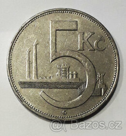 Mince 5 koruna 1938 Československo - 1