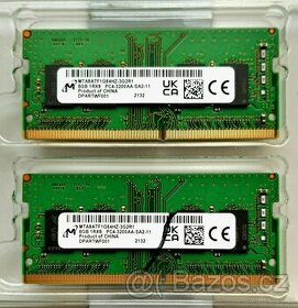 RAM paměti Micron DDR4 16GB 3200 - 2x8GB (notebook MSI GF63)
