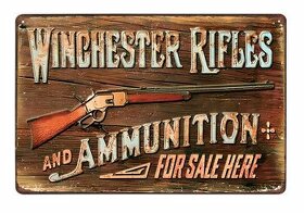 cedule plechová - Winchester Rifles - 1