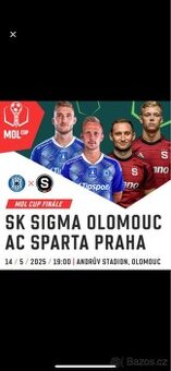 4 vstupenky na Finále Mol Cup, Sigma Olomouc vs Sparta Praha