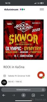 Lístek na Rock in Kačina