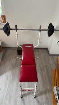Bench lavice Kettler + nakládací činka 65kg