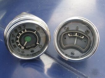 Tlakoměr oleje 0-16 kg/cm2 PAL TATRA 148 / Zetor + ampermetr