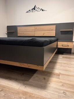Postel s matrací 160x200, LED podsvícení