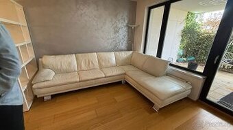 Bily rohovy gauc z kuze