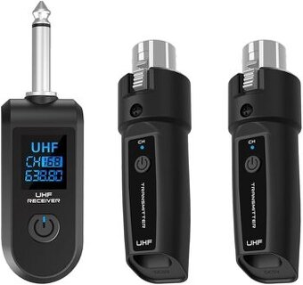 Převodník bezdrátového UHF Systém XLR pro 2 mikrofony