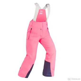Dívčí lyžařské kalhoty zářivě růžové vel. 12-14 let