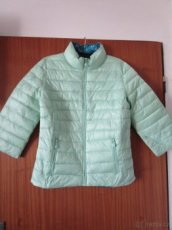 Nová pěkná zelená prošívaná bunda, vel. 150, z Itálie