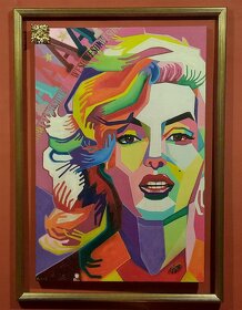 Obraz akryl na plátně Pop Art Kubismus - Marylin Monroe - HX